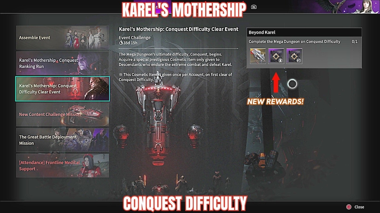 Conquest Difficulty for Karel's Mothership is here!-The First Descendant