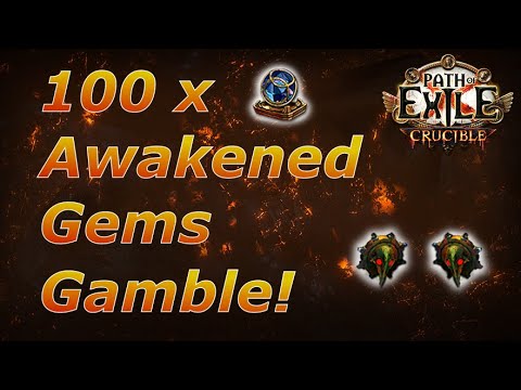 [PoE 3.21] 100 Awakened Gems Rerolls With Beastcrafting - 75 Divines Gamble!