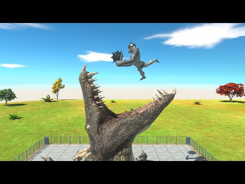 Jump into Purussaurus Mouth - Animal Revolt Battle Simulator
