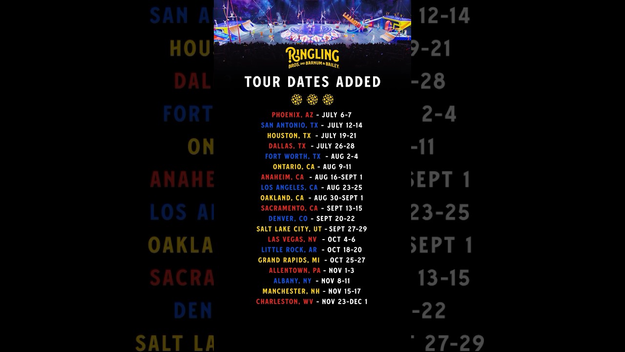 More 2024 Tour Dates Announced #Ringling #Shorts