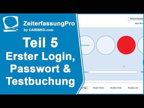 Erster Login und Teststempelung in der ZeiterfassungPro.de