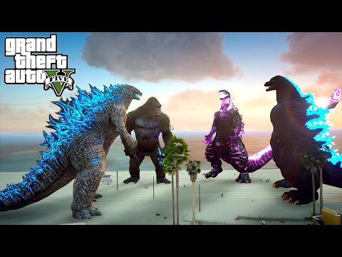 Godzilla and Kong vs Shin Godzilla and Heisei Godzilla - GTA V Mods
