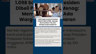 1.098 Sapi Kurban Presiden Dibeli Pakai APBN, Menteri Agama: Memastikan Tak Ada Warga yang Kelaparan