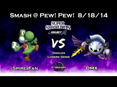 S@PP 8/18/14 Project M Singles Losers Semis: Spire_Fan (Yoshi) Vs. DMX (Meta Knight)