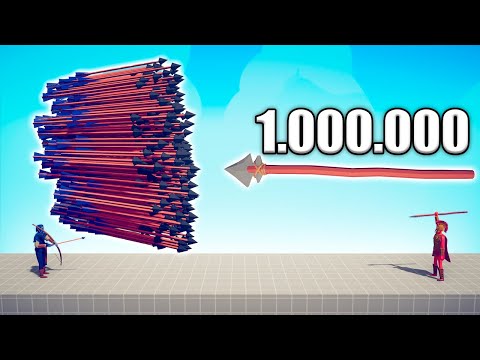 1.000.000 DAMAGE SPEAR THROWER vs EVERY GOD - TABS | Totally Accurate Battle Simulator 2024
