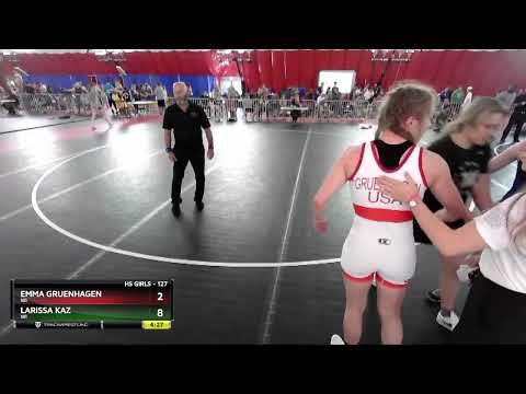 127 Lbs 1st Place Match - Emma Gruenhagen, WI Vs Larissa Kaz, WI Ac0f