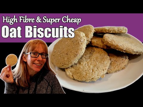 High Fibre Oat Bran Biscuits Recipe / Oat Bran Cookies Recipe