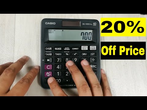 How to Calculate 20 Percent Off a Price on Calculator
