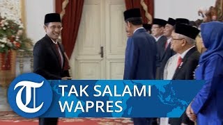 Terekam Video Nadiem Makarim Tak Salami Ibu Negara hingga Wapres Ma'ruf Amin saat Terima SK Menteri