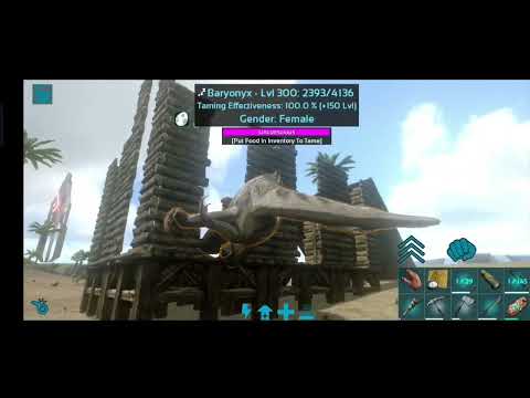 Ark Survival Evolved Mobile S1 Ep-15 Max Level Baryonyx Taming