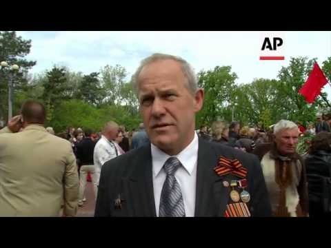 Victory day marked in Donetsk and Odessa
