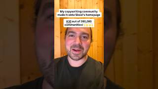 My copywriting community made Skool’s homepage!