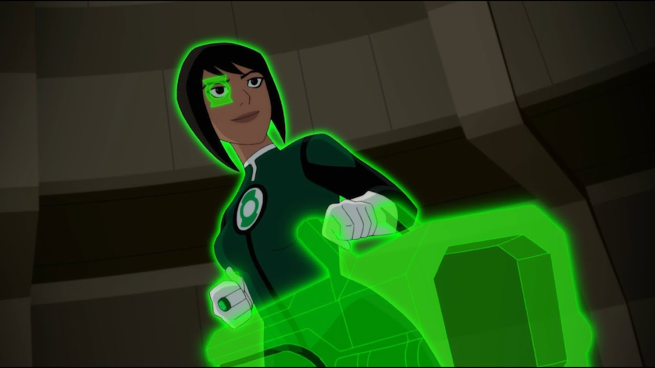 Green Lantern (Jessica Cruz) (DCAU) Powers and Fight Scenes - Justice League vs The Fatal Five