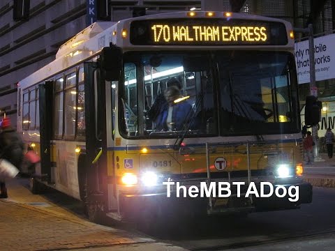 TheMBTADog: MBTA Bus 170 RIde - DUDLEY to WALTHAM CENTRAL SQUARE via MASS PIKE EXPRESS & WEST NEWTON