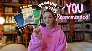 reading books my subscribers recommended to me 🧸🫶🏼✨ a cozy, non spoiler reading vlog!