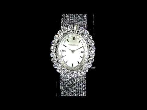 Vintage Lady's 18k White Gold Jaeger-LeCoultre Manual Winding Mechanical Dress Watch