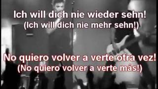 Oomph! Ich Will Dich Nie Mehr Sehen - Lyrics Alemán/Español