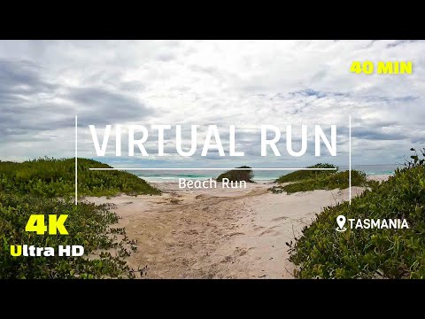 Virtual Run Beach - Friendly Beaches - Trail Run 4K - Treadmill Workout - Scenery Tasmania