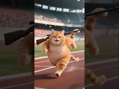 Le chat orange a couru le plus vite de tous