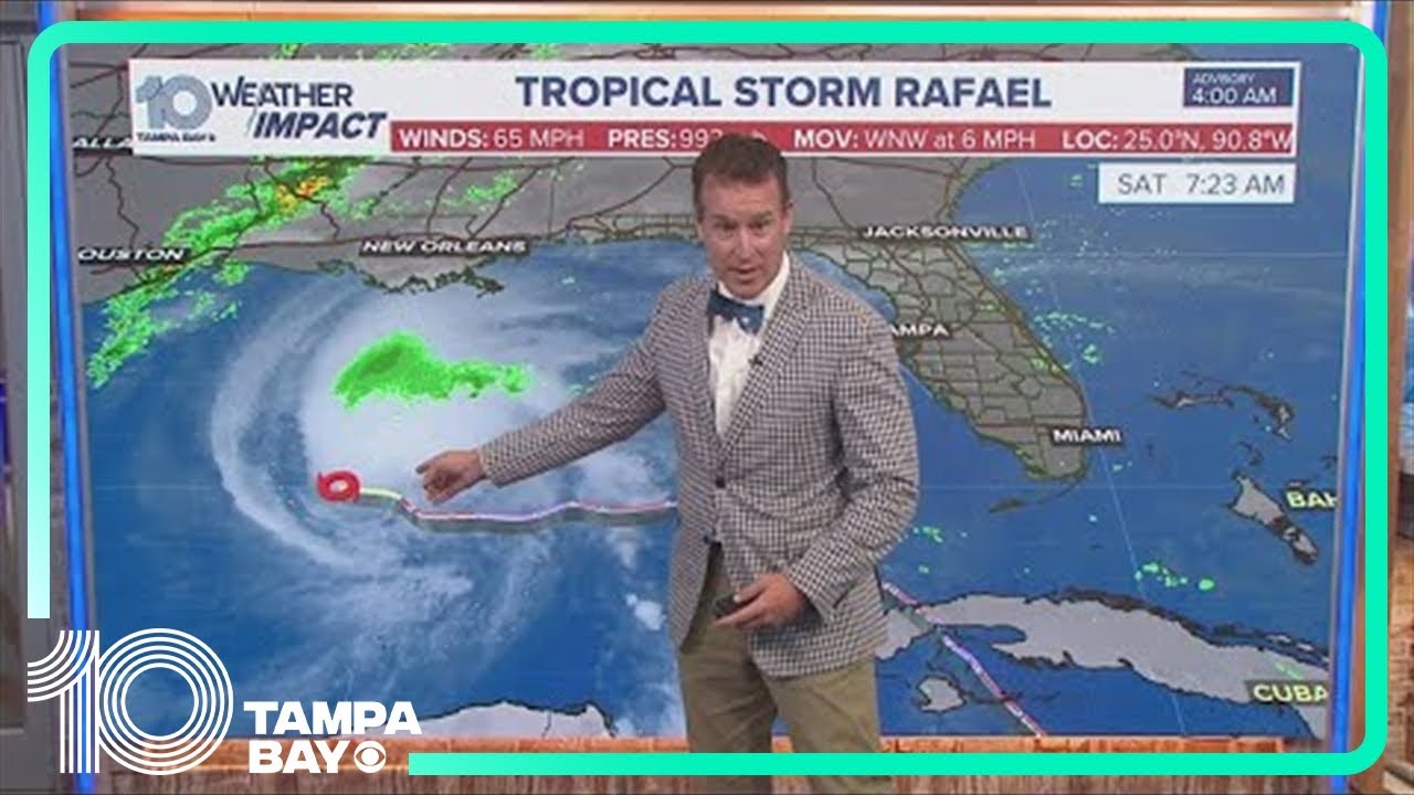 Tracking the Tropics: Tropical Storm Rafael will continue to weaken today
