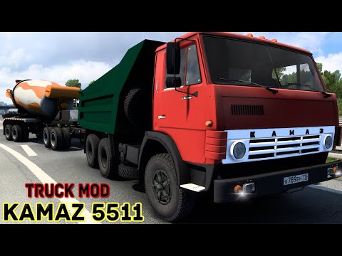 Kamaz 5511 1997 v1.4 1.43 Truck Mod Details Gameplay ETS2 4K,mp4