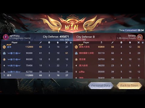 GUILD WAR ULTIMATE 16 APRIL 2025 SESSION 3 - S1 sanctuary vs S35 Dynasty - Dynasty Legends 2