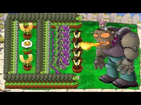 Plants vs Zombies Battlez Minigames - 99999 Gatling Pea vs 9999 Chomper  vs Dr.Zomboss