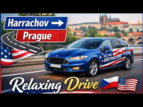 🛣️ Harrachov → Prague | Relaxing Car Ride Through Czech Republic 🇨🇿