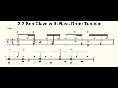 3 2 son clave with bass drum tumbao