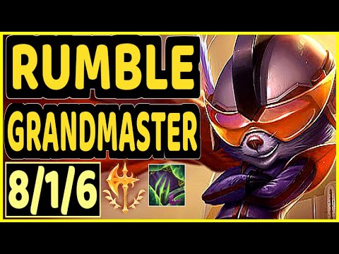 MARIN (RUMBLE) - 8/1/6 KDA GAMEPLAY - KR Ranked GRANDMASTER