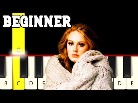 Skyfall - Adele (James Bond) Very Easy Piano tutorial - Beginner