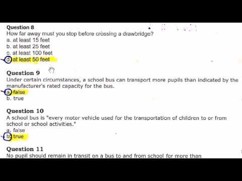 CDL School Bus Practice Test 1 – Commercial Driver's License
