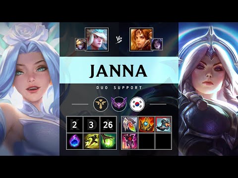 Janna Support vs Leona - KR Master Patch 25.17