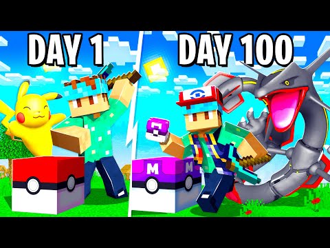I Spent 100 DAYS in LUCKY BLOCK Minecraft PIXELMON!