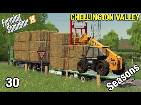 STRAW TRANSPORT Chellington Valley Timelapse - FS19 Ep 30