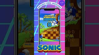 Super Sonic Birthday Video Invitation  #birthdayinvitation #kidsbirthdaycelebration #sonic