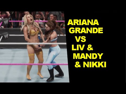 WWE 2K19 Ariana Grande vs Liv Morgan & Mandy Rose & Nikki Bella - Elimination Knockout