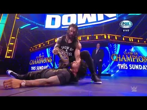 Roman Reigns ataca a Jey Uso - WWE Smackdown 25/09/2020 (En Español)