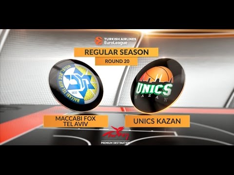 EuroLeague Highlights RS Round 20: Maccabi FOX Tel Aviv 60-52 Unics Kazan
