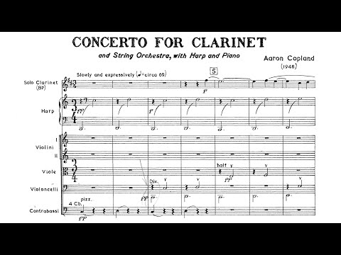 [Full Score] Copland - Clarinet Concerto (original edition; 1949 revised version for Benny Goodman)