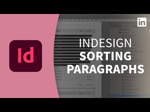 InDesign Tutorial Alphabetically Sorting paragraphs