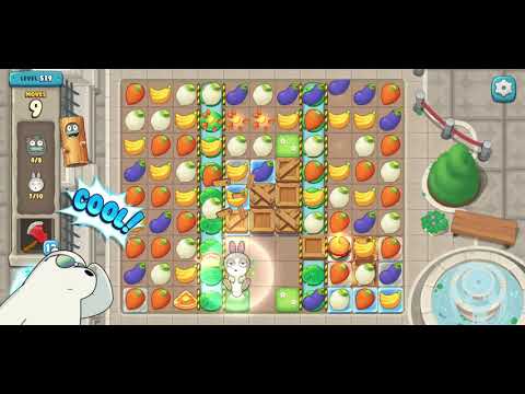 We Bare Bears Match3 Repairs Level 519 - No Boosters