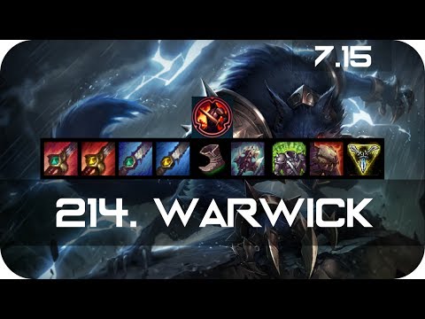 Warwick Jungle vs Evelynn Season 7 s7 Patch 7.15 2017 Gameplay Guide Build Normals
