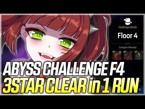ABYSS CHALLENGE FLOOR 4 (3STAR CLEAR in 1 RUN) - Epic Seven