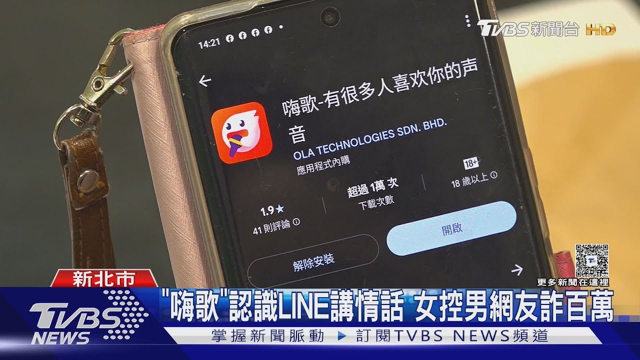 「嗨歌」認識LINE講情話 女控男網友詐百萬