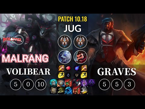 KT Malrang Volibear vs Graves Jungle - KR Patch 10.18