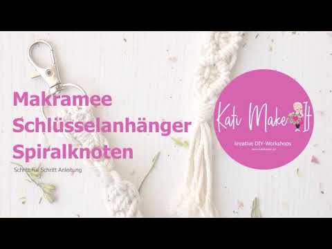 Makramee Schlüsselanhänger mit Spiralknoten einfach erklärt