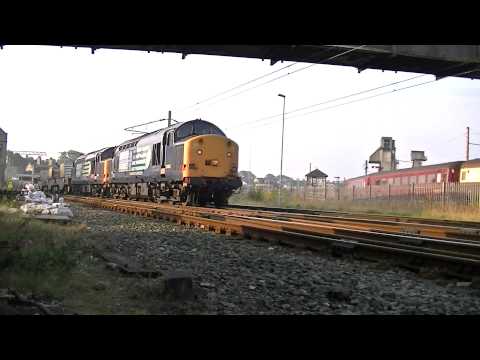 DRS 37603+37601. 6C53 Flasks. Carnforth. 05/09/14