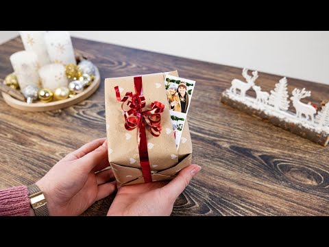 Geschenk ohne Kleber wunderschön einpacken