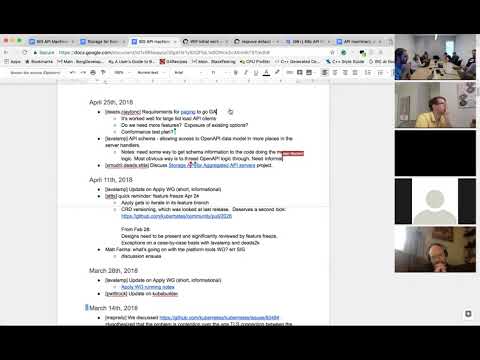 Kubernetes SIG API Machinery 20180425